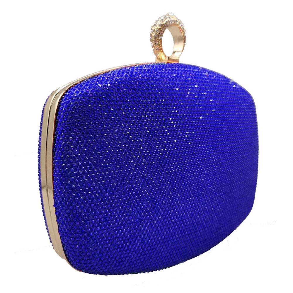 Royal Blue Shimmery Evening Clutch Bag